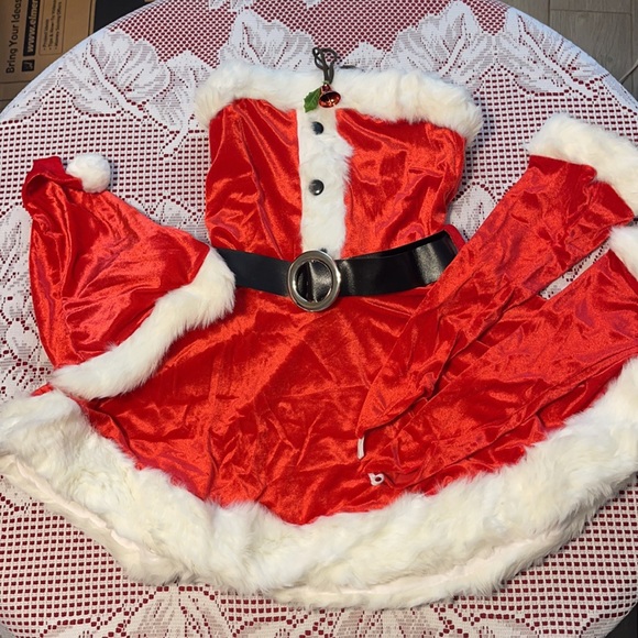 (6) Piece “Santa’s Sweetie” Rare Christmas Costume Dress. In size medium. - Picture 2 of 8